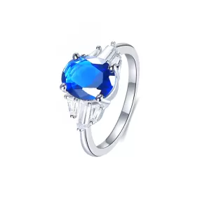 Blue Sapphire Engagement Ring