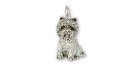 Cairn Terrier Charm Jewelry Sterling Silver Handmade Dog Charm CNWT23-C